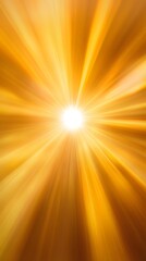 Abstract Radial Light Burst in Gold and Yellow