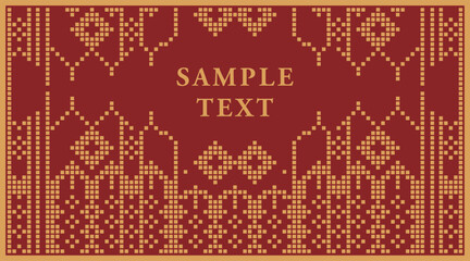 Batik ulos batak Vector Design Template