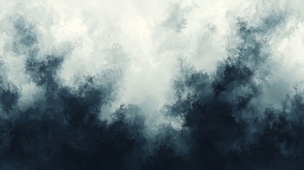 Obraz premium Abstract painting of dramatic clouds showcasing a blend of dark and light tones, evoking a sense of depth and atmosphere.