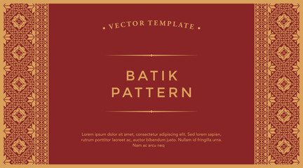 Batik frame Vector Design Template