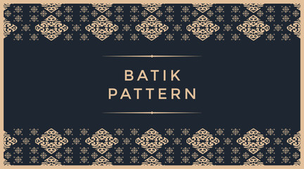 Batik frame Vector Design Template