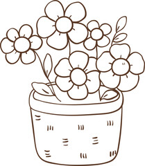 Cute Flowers in the Pot 