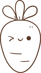 Cute Emoji Carrot