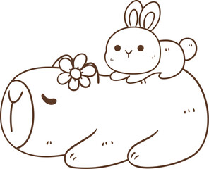 Cute Easter Capybara