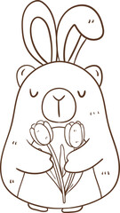 Cute Easter Capybara