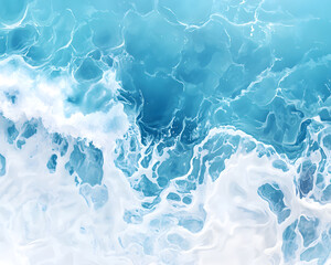 Obraz premium Ocean Waves: Blue and White Water Texture