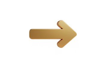 3d arrow sign  on transparent background