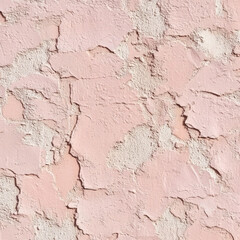Obraz premium Textured Pink Wall with Peeling Paint and Cracks Detailed Closeup View