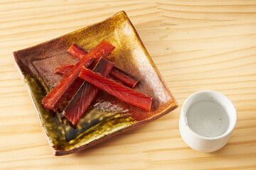 鮭とば　珍味のイメージ