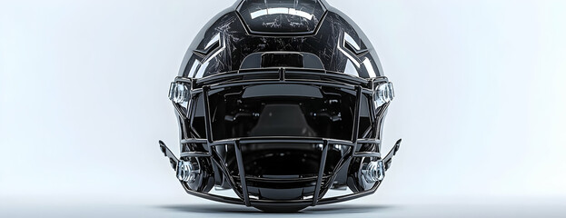Black Football Helmet, Studio Shot (1)