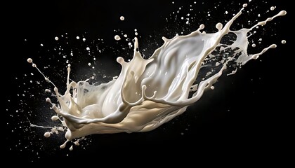A moment of pure beauty milk's ephemeral explosion captured against the infinite black backdrop.