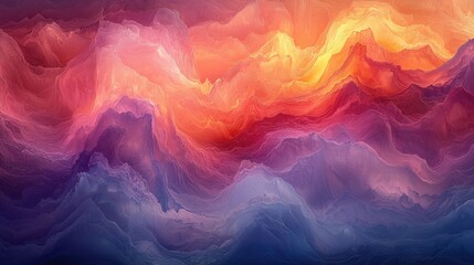 Obraz premium Abstract Mountain Landscape with Vibrant Colors