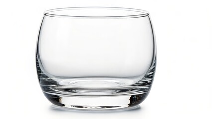 Empty Glass on White Background