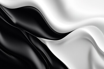 Fototapeta premium Abstract monochrome fabric waves elegant design