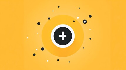 Plus Icon on Gradient Background