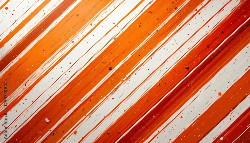 Poster abstract orange and white diagonal lines with splatters background texture