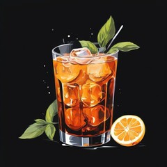 the AI Image Generator, Refreshing Iced Tea Drink With Lemon and Mint