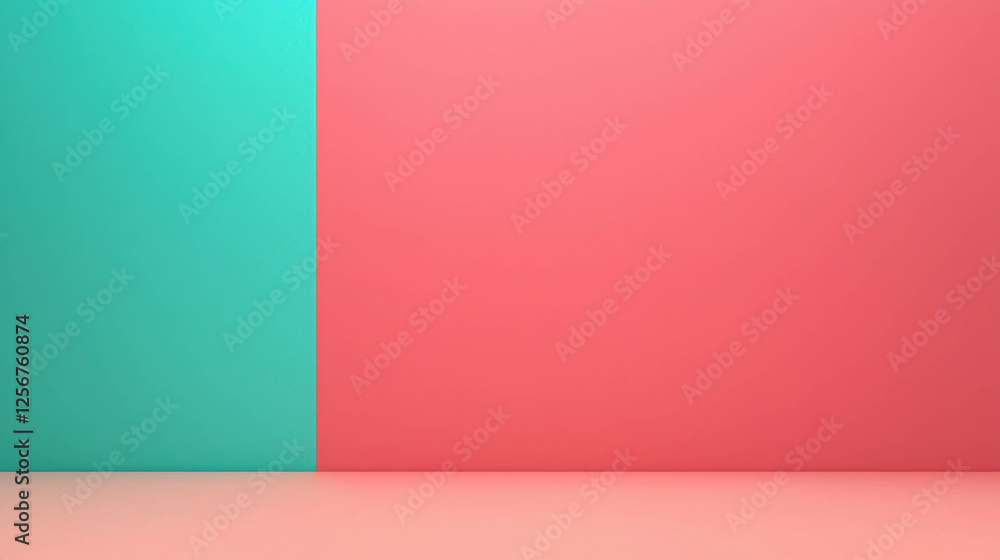 Poster minimalist colorful background with flat surface for creative workspace and design projects