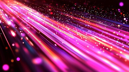 Obraz premium Abstract light streaks, vibrant colors, dark background, energy
