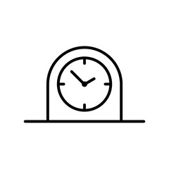 Simple alarm clock line icon