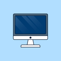 Latest computer monitor vector illustration