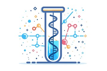 DNA research in a laboratory test tube