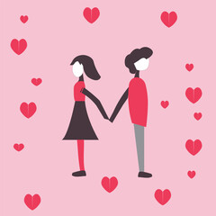 girl and boy with heart