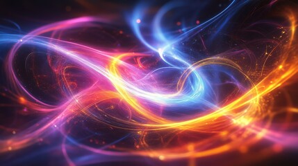 Naklejka premium Holographic Quantum Interface Glowing with Intricate Patterns