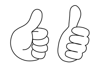 Illustration material monochrome set of good sign