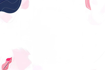 Obraz premium Abstract art with pink and blue shapes on white