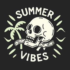 skull t shirt illustration