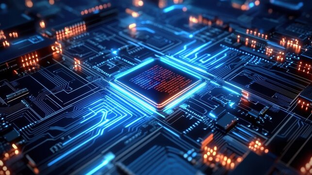 Quantum Processor Illuminated by Binary Holographic Standard