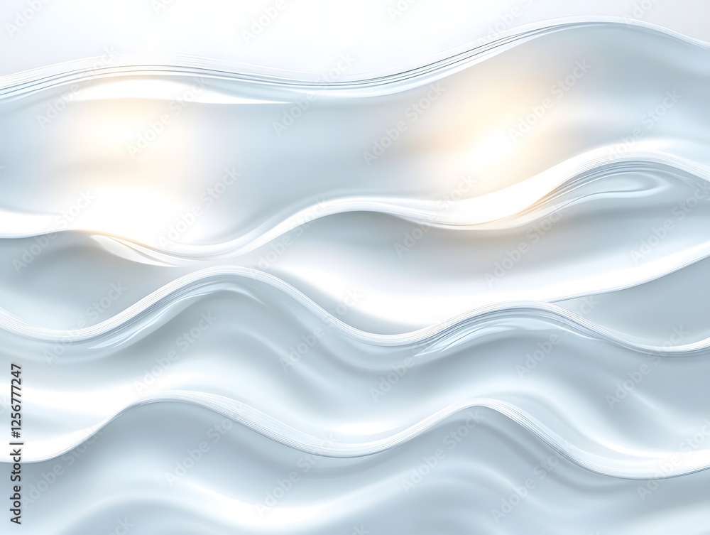 Poster abstract white wave pattern with light sources