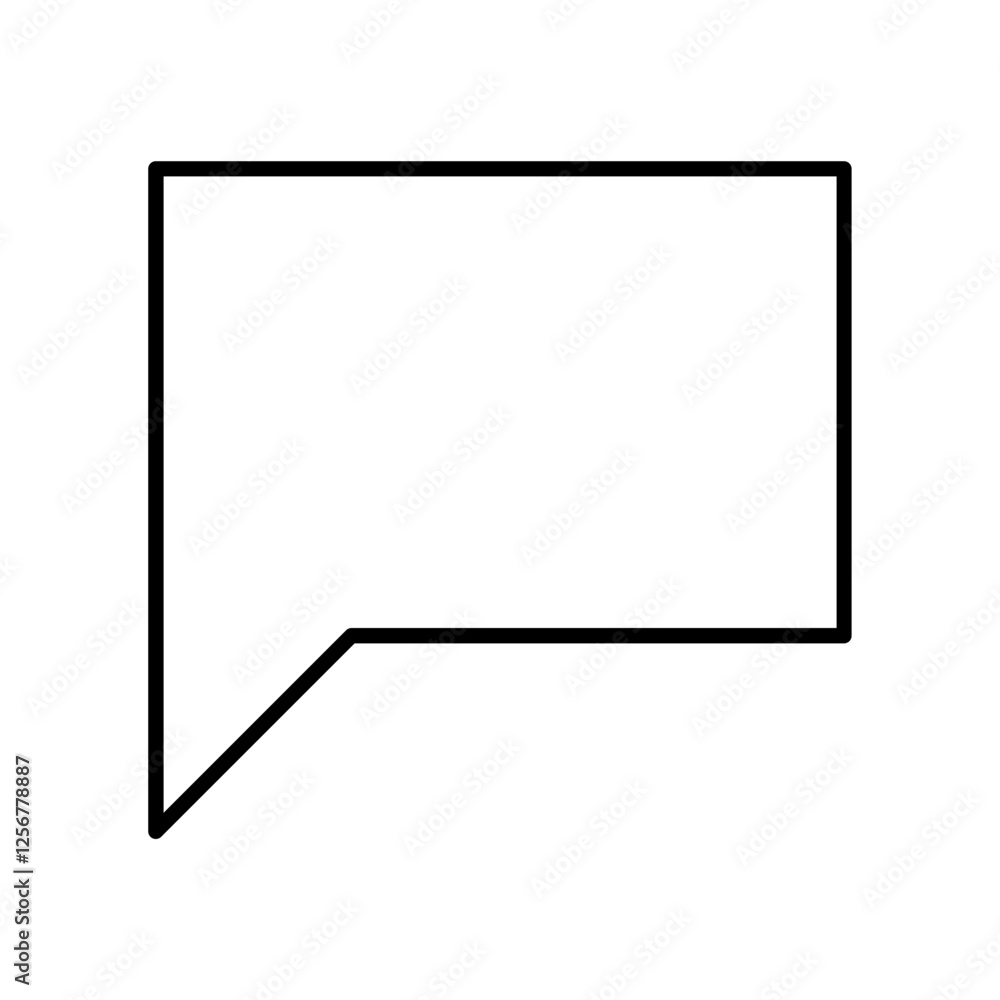 Poster speech bubble icon comment symbol Chat message icons - talk message Bubble chat icon. web vector line icon