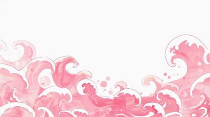 可愛いピンクの波の背景11