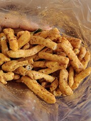 Basreng is a typical Sundanese snack made from processed fish meatballs that are thinly sliced ​​and then fried.