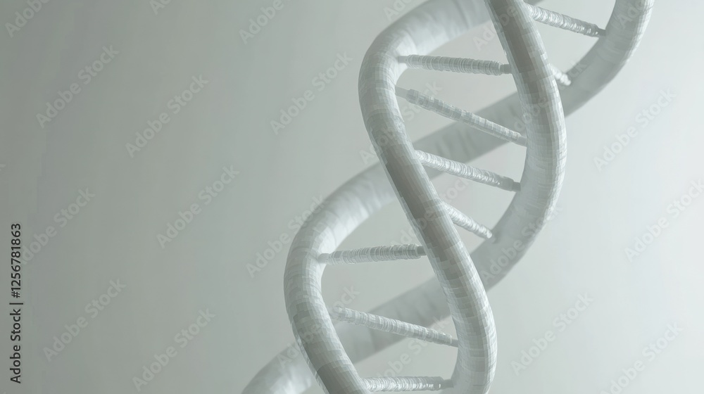 Poster close-up of a dna double helix structure: exploring the building blocks of life