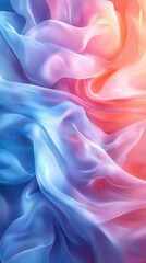Obraz premium Vibrant silk fabric in pastel colors flowing.