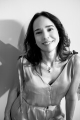 Middle age latina black and white studio portraits