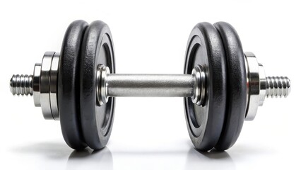 Naklejka premium Dumbbell on White Background