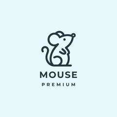 A sleek and modern mouse logo design