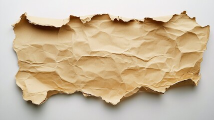 Crumpled brown paper texture forming abstract background image
