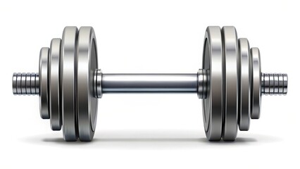 Fototapeta premium Dumbbell on White Background