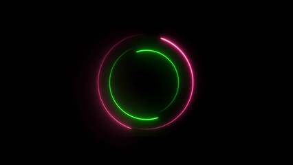 abstract circle loading icon  illustretion black background.