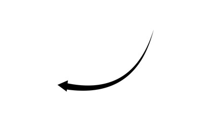 Business graph chart with on trend  arrow left blue  color illustretion on black background.