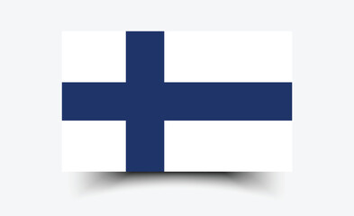 Obraz premium Finland flag. Flag of Finland. The official ratio. Flag icon. Standard color. Standard size. A rectangular flag. Computer illustration. Digital illustration. Vector illustration.