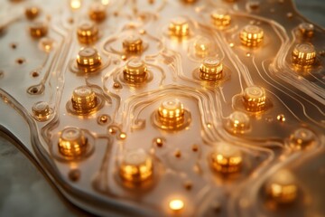 Golden fairy lights glowing softly in a cozy holiday setting