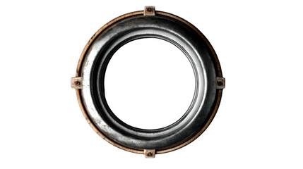 Obraz premium Round metal frame with transparent background for futuristic designs