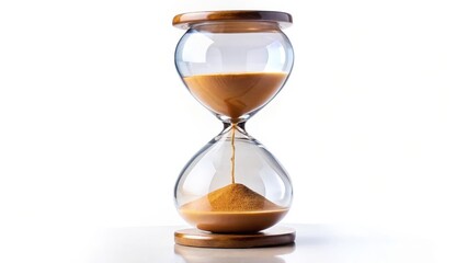 Hourglass on White Background