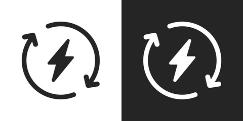 Energy consumption black and white icon vector design